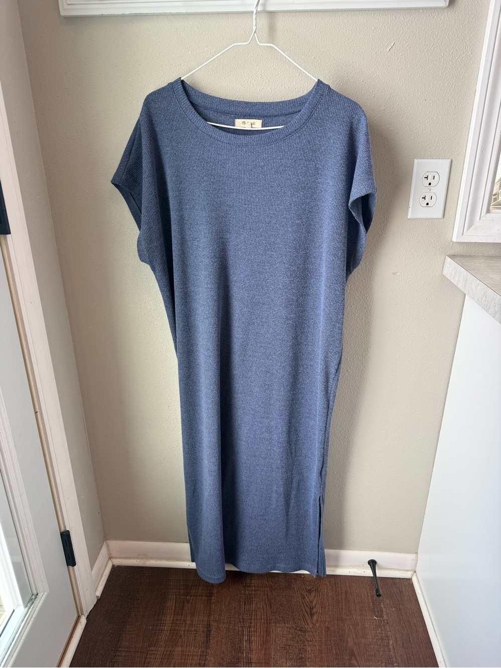 Madewell Blue Knit Shift Dress - Casual Women's Dress